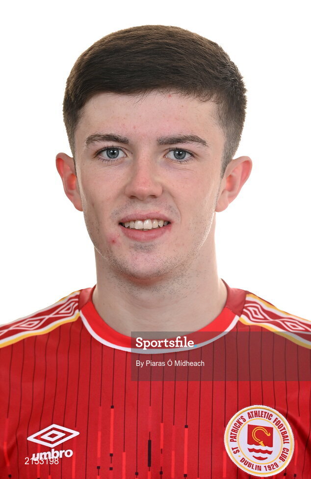 31 January 2022; Kian Corbally poses for a portrait during a St Patrick's Athletic squad portrait session at Ballyoulster United Football Club, in Kildare. Photo by Piaras Ó Mídheach/Sportsfile