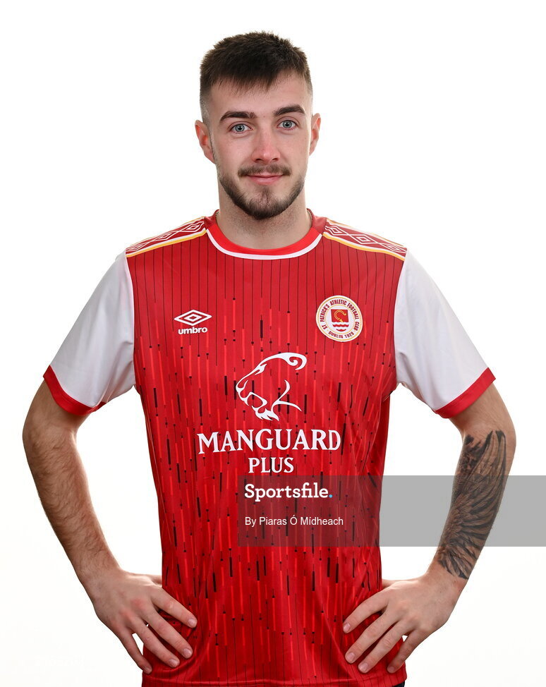 31 January 2022; Jack Scott poses for a portrait during a St Patrick's Athletic squad portrait session at Ballyoulster United Football Club, in Kildare. Photo by Piaras Ó Mídheach/Sportsfile