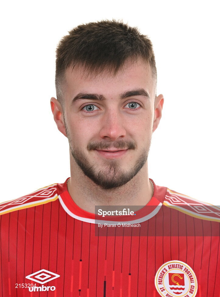 31 January 2022; Jack Scott poses for a portrait during a St Patrick's Athletic squad portrait session at Ballyoulster United Football Club, in Kildare. Photo by Piaras Ó Mídheach/Sportsfile