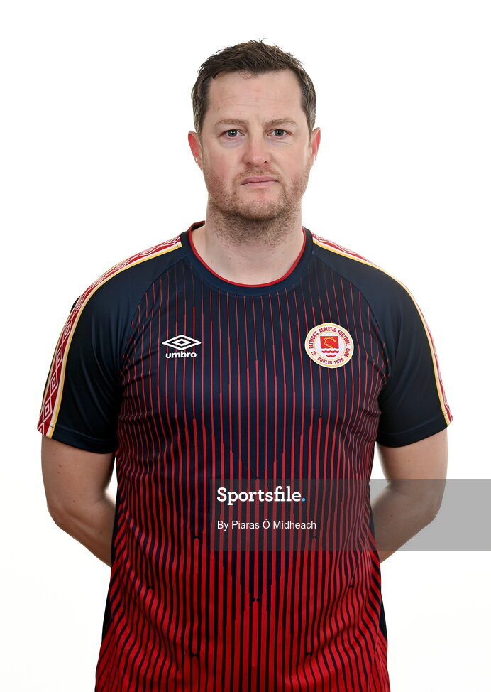 31 January 2022; Assistant manager Jon Daly poses for a portrait during a St Patrick's Athletic squad portrait session at Ballyoulster United Football Club, in Kildare. Photo by Piaras Ó Mídheach/Sportsfile