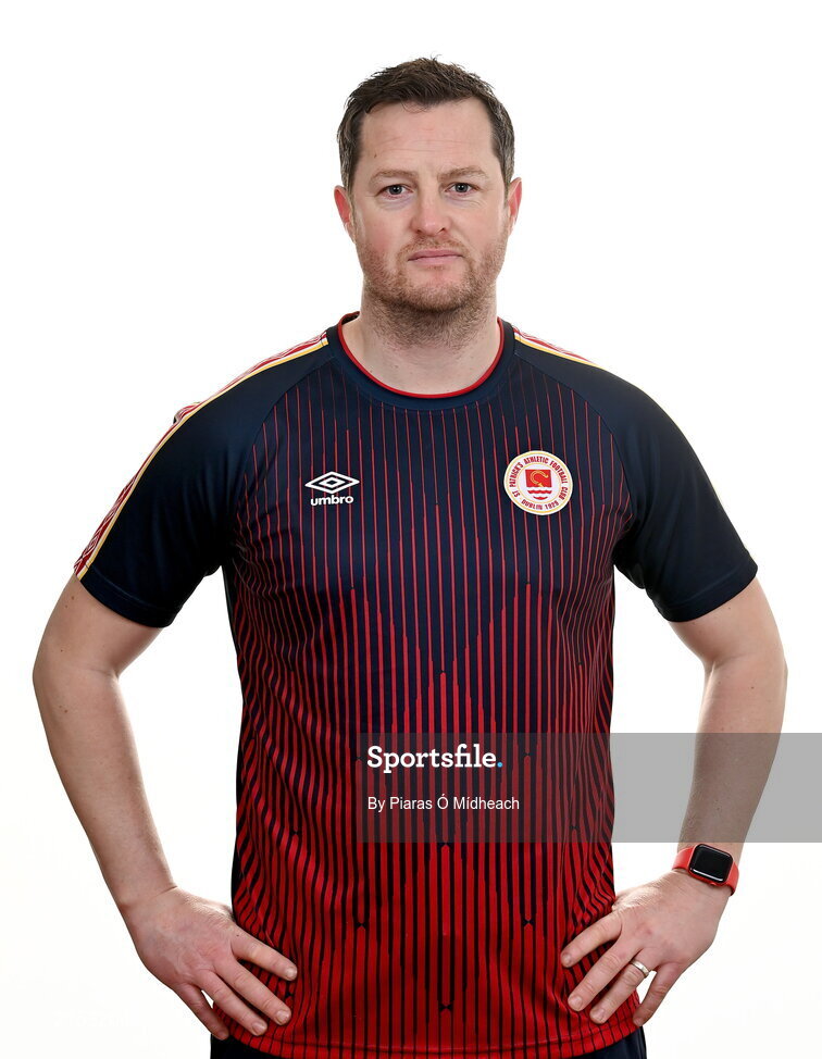 31 January 2022; Assistant manager Jon Daly poses for a portrait during a St Patrick's Athletic squad portrait session at Ballyoulster United Football Club, in Kildare. Photo by Piaras Ó Mídheach/Sportsfile