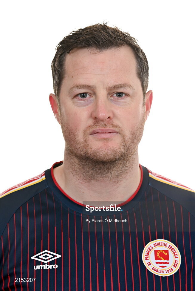 31 January 2022; Assistant manager Jon Daly poses for a portrait during a St Patrick's Athletic squad portrait session at Ballyoulster United Football Club, in Kildare. Photo by Piaras Ó Mídheach/Sportsfile
