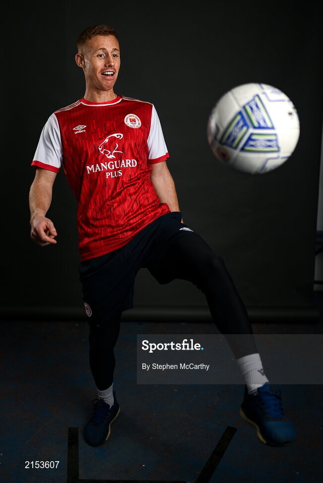 31 January 2022; Eoin Doyle poses for a portrait during a St Patrick's Athletic squad portrait session at Ballyoulster United Football Club in Kildare. Photo by Stephen McCarthy/Sportsfile