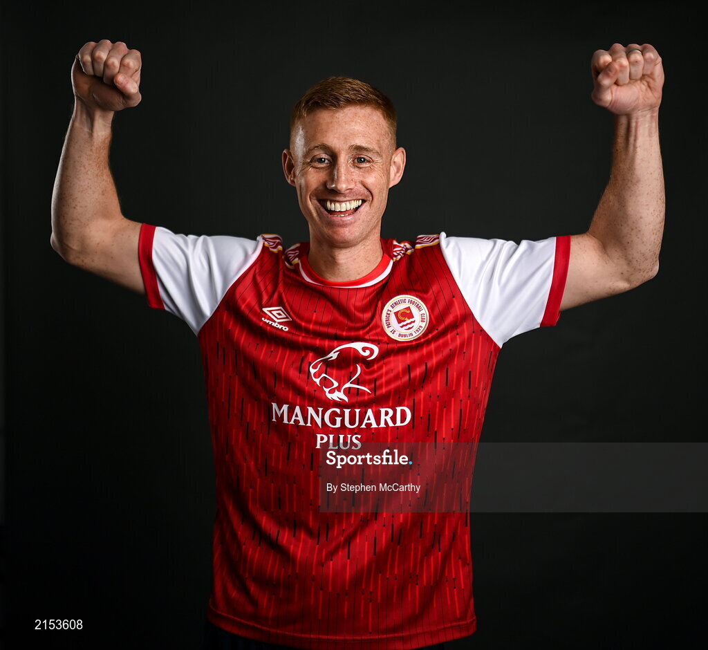31 January 2022; Eoin Doyle poses for a portrait during a St Patrick's Athletic squad portrait session at Ballyoulster United Football Club in Kildare. Photo by Stephen McCarthy/Sportsfile