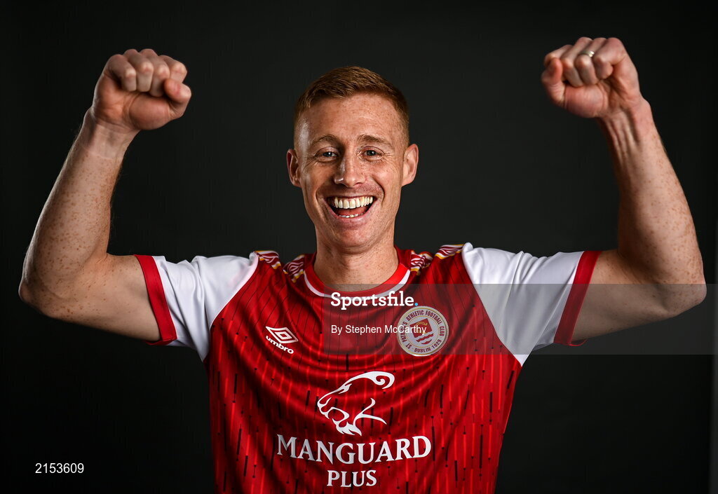 31 January 2022; Eoin Doyle poses for a portrait during a St Patrick's Athletic squad portrait session at Ballyoulster United Football Club in Kildare. Photo by Stephen McCarthy/Sportsfile