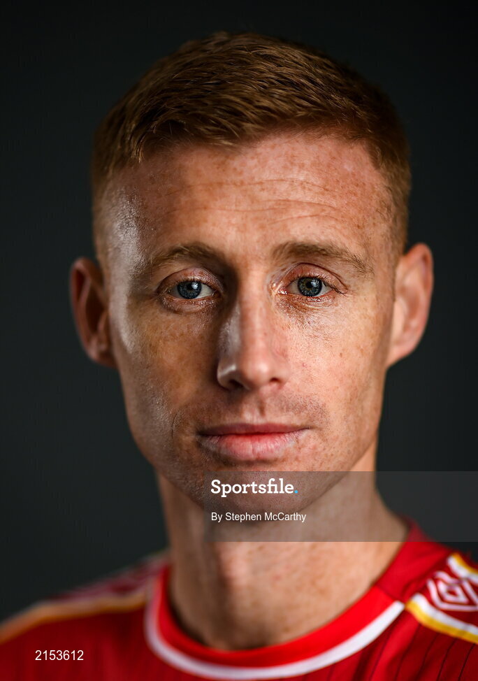 31 January 2022; Eoin Doyle poses for a portrait during a St Patrick's Athletic squad portrait session at Ballyoulster United Football Club in Kildare. Photo by Stephen McCarthy/Sportsfile