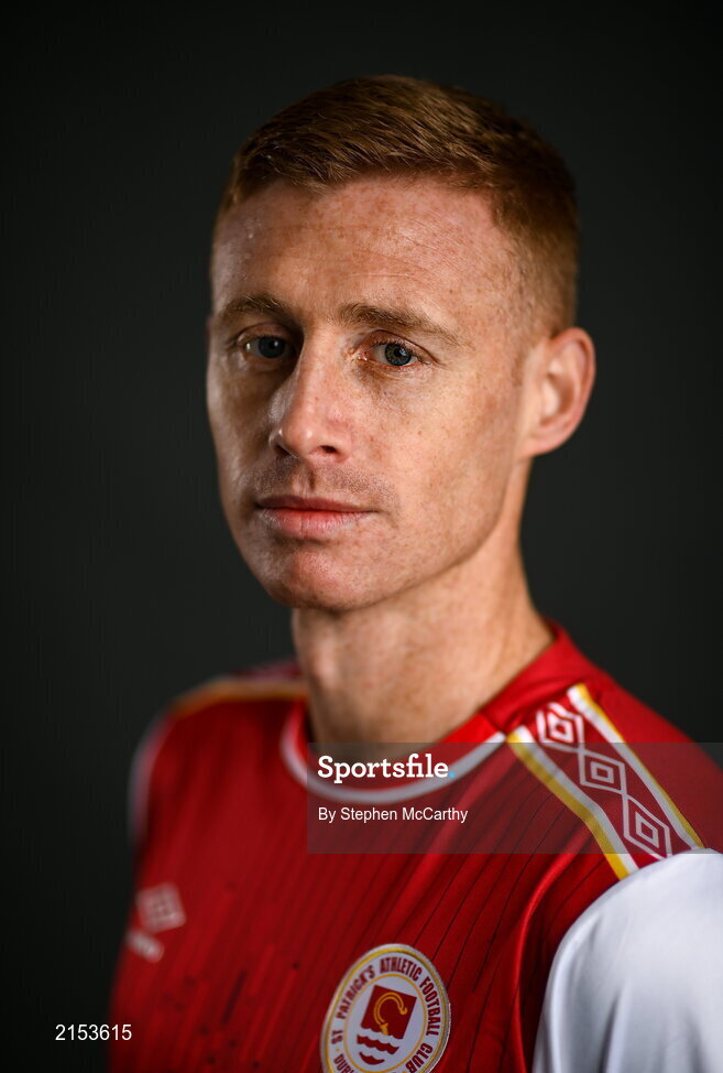 31 January 2022; Eoin Doyle poses for a portrait during a St Patrick's Athletic squad portrait session at Ballyoulster United Football Club in Kildare. Photo by Stephen McCarthy/Sportsfile