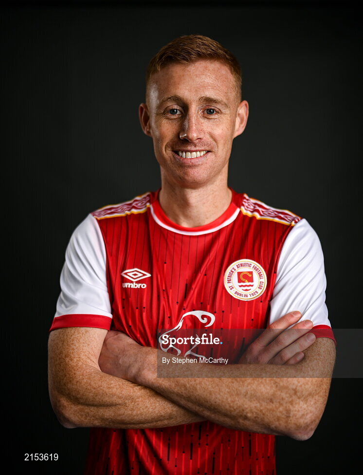 31 January 2022; Eoin Doyle poses for a portrait during a St Patrick's Athletic squad portrait session at Ballyoulster United Football Club in Kildare. Photo by Stephen McCarthy/Sportsfile