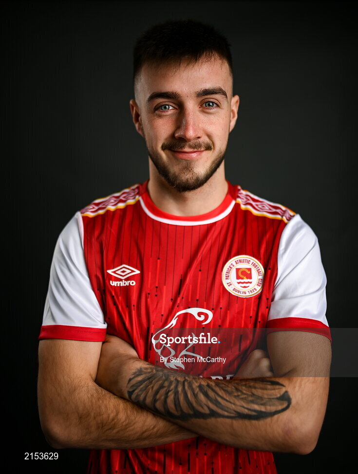 31 January 2022; Jack Scott poses for a portrait during a St Patrick's Athletic squad portrait session at Ballyoulster United Football Club in Kildare. Photo by Stephen McCarthy/Sportsfile