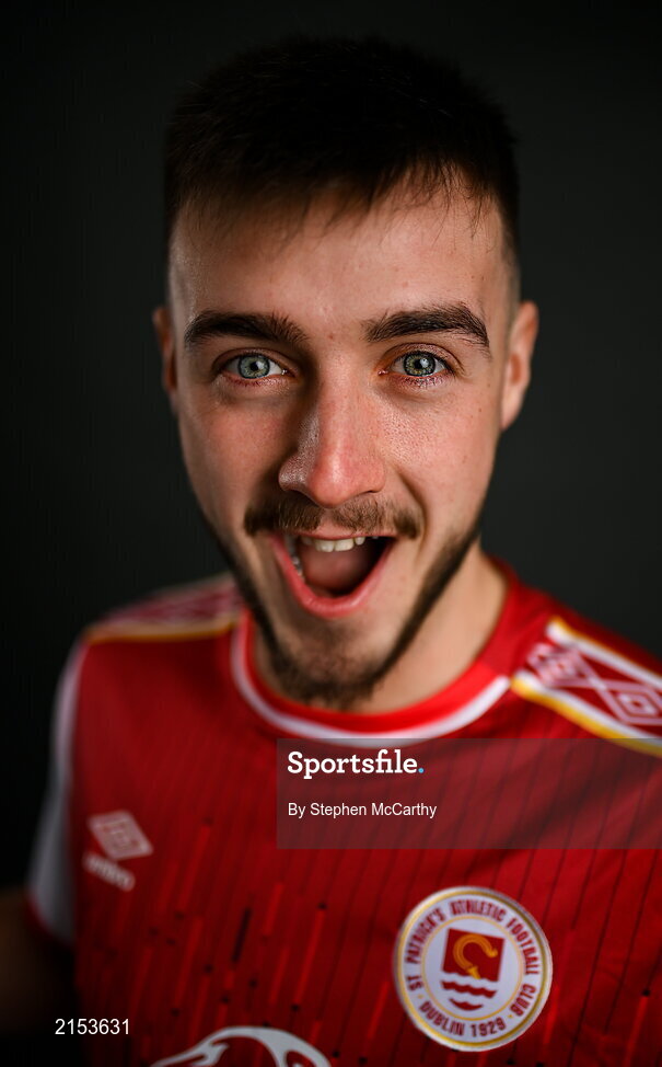 31 January 2022; Jack Scott poses for a portrait during a St Patrick's Athletic squad portrait session at Ballyoulster United Football Club in Kildare. Photo by Stephen McCarthy/Sportsfile