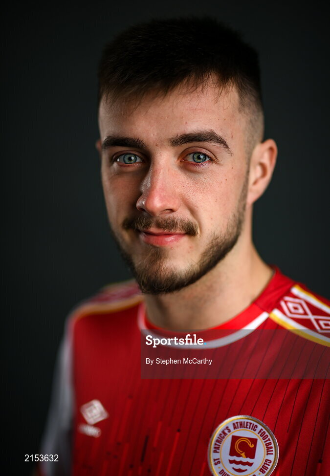 31 January 2022; Jack Scott poses for a portrait during a St Patrick's Athletic squad portrait session at Ballyoulster United Football Club in Kildare. Photo by Stephen McCarthy/Sportsfile