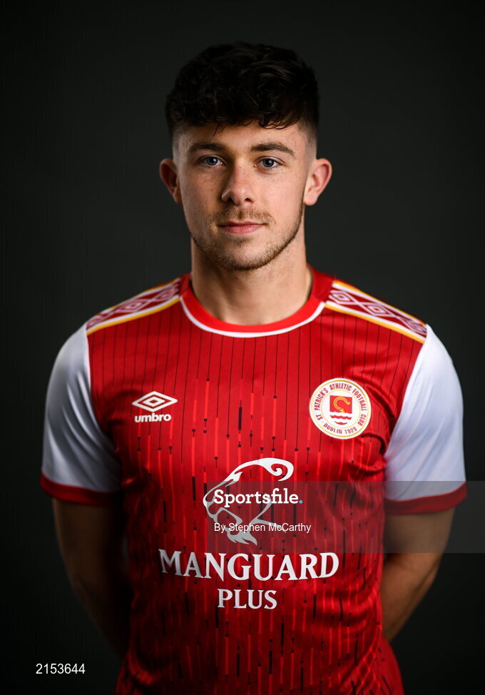 31 January 2022; Adam O'Reilly poses for a portrait during a St Patrick's Athletic squad portrait session at Ballyoulster United Football Club in Kildare. Photo by Stephen McCarthy/Sportsfile