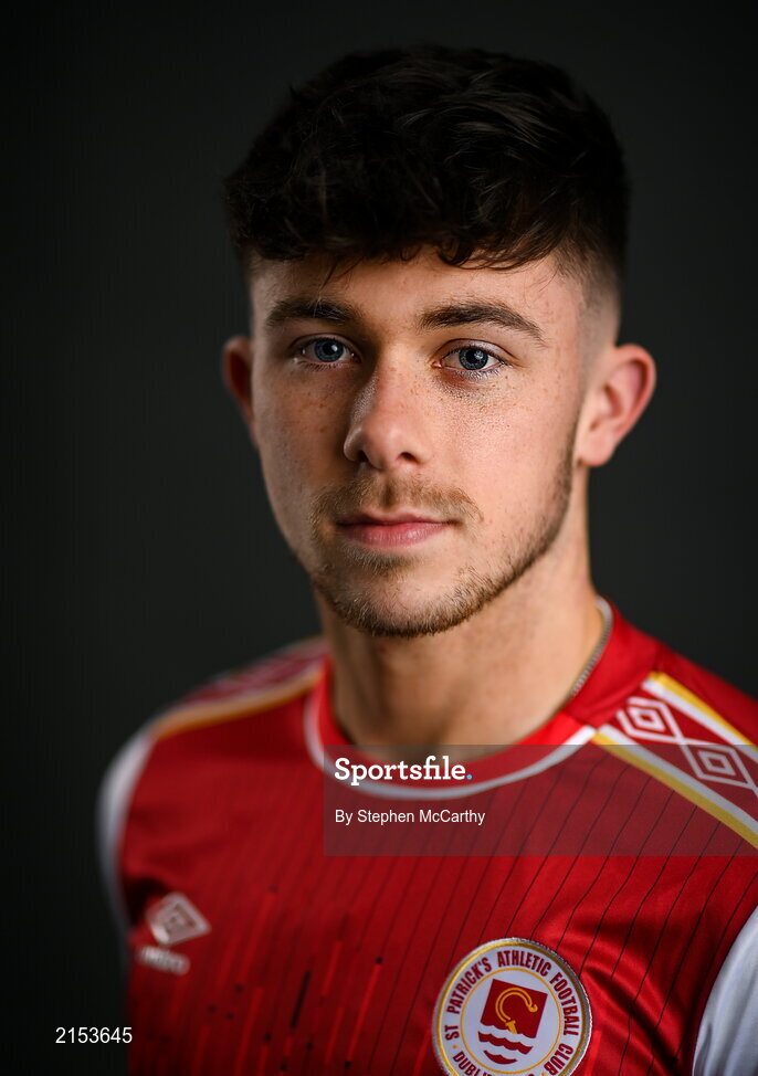 31 January 2022; Adam O'Reilly poses for a portrait during a St Patrick's Athletic squad portrait session at Ballyoulster United Football Club in Kildare. Photo by Stephen McCarthy/Sportsfile