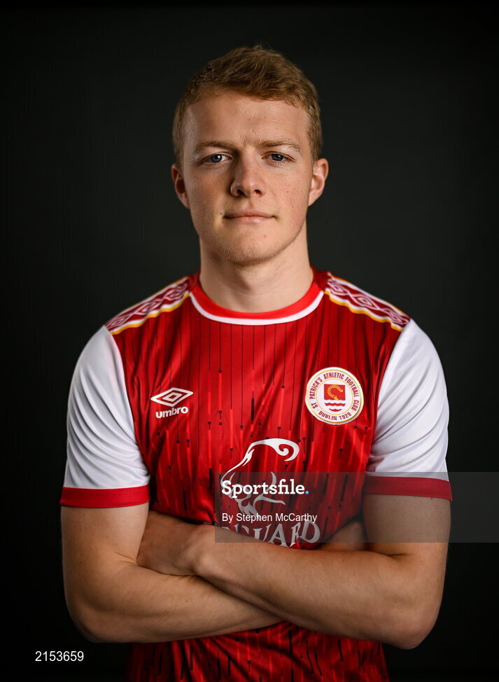 31 January 2022; Tom Grivosti poses for a portrait during a St Patrick's Athletic squad portrait session at Ballyoulster United Football Club in Kildare. Photo by Stephen McCarthy/Sportsfile