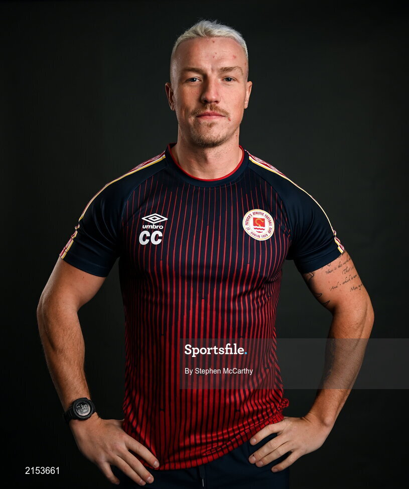 31 January 2022; Strength and conditioning coach Chris Coburn poses for a portrait during a St Patrick's Athletic squad portrait session at Ballyoulster United Football Club in Kildare. Photo by Stephen McCarthy/Sportsfile