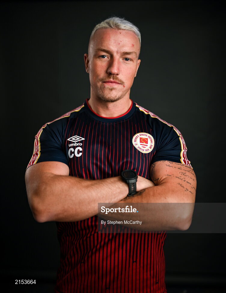 31 January 2022; Strength and conditioning coach Chris Coburn poses for a portrait during a St Patrick's Athletic squad portrait session at Ballyoulster United Football Club in Kildare. Photo by Stephen McCarthy/Sportsfile