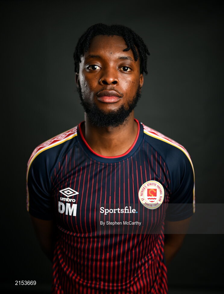 31 January 2022; Athletic therapist David Mugalu poses for a portrait during a St Patrick's Athletic squad portrait session at Ballyoulster United Football Club in Kildare. Photo by Stephen McCarthy/Sportsfile