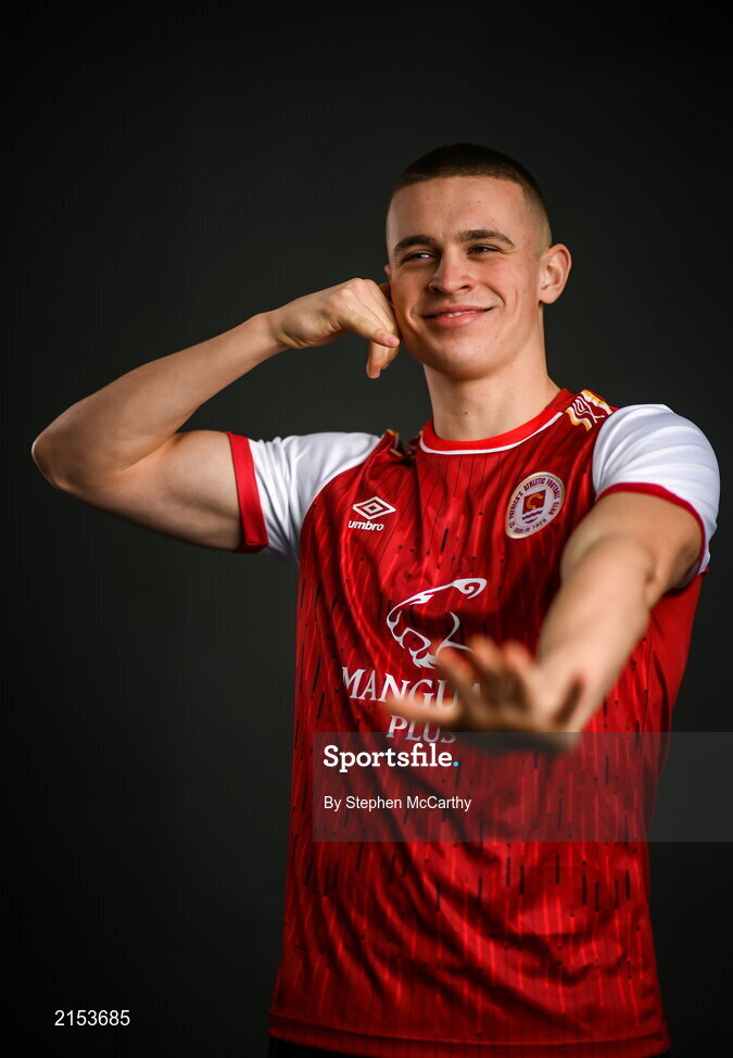 31 January 2022; Adam Murphy poses for a portrait during a St Patrick's Athletic squad portrait session at Ballyoulster United Football Club in Kildare. Photo by Stephen McCarthy/Sportsfile