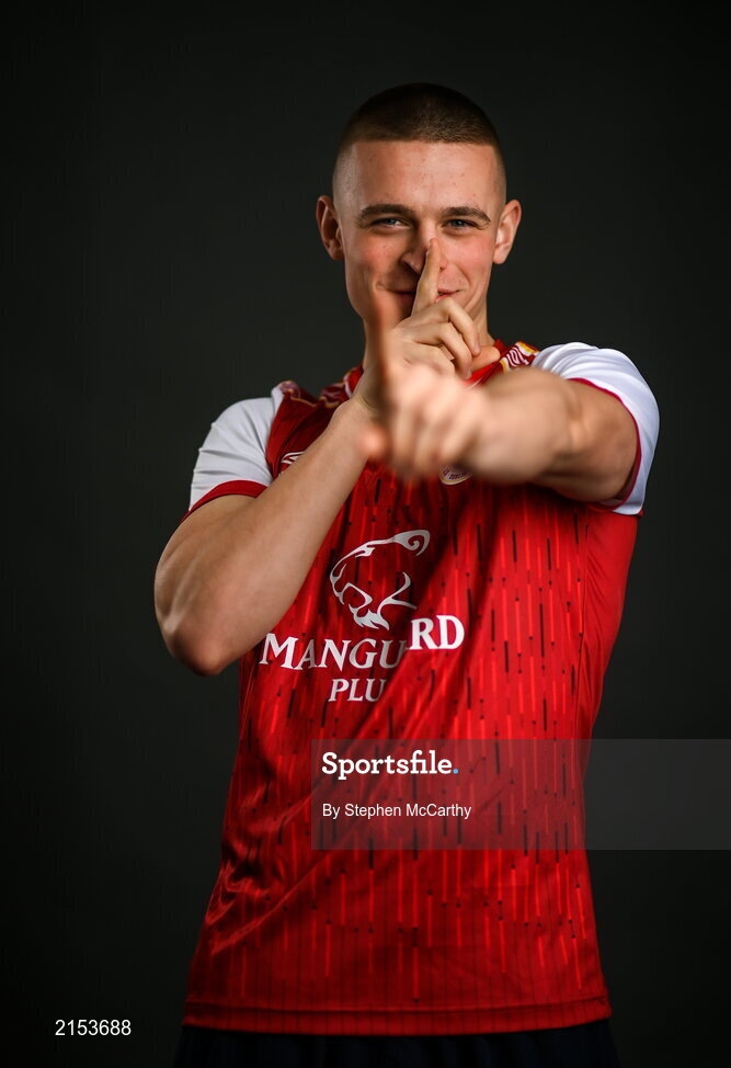 31 January 2022; Adam Murphy poses for a portrait during a St Patrick's Athletic squad portrait session at Ballyoulster United Football Club in Kildare. Photo by Stephen McCarthy/Sportsfile