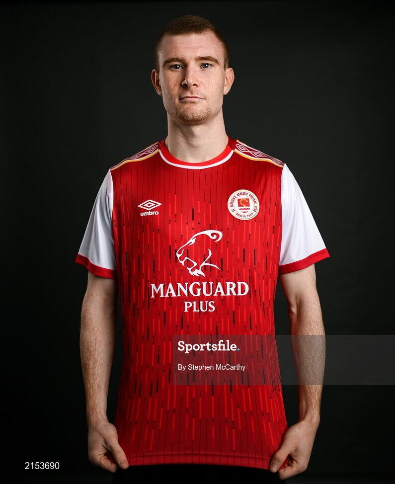 31 January 2022; Mark Doyle poses for a portrait during a St Patrick's Athletic squad portrait session at Ballyoulster United Football Club in Kildare. Photo by Stephen McCarthy/Sportsfile