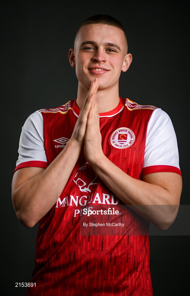31 January 2022; Adam Murphy poses for a portrait during a St Patrick's Athletic squad portrait session at Ballyoulster United Football Club in Kildare. Photo by Stephen McCarthy/Sportsfile