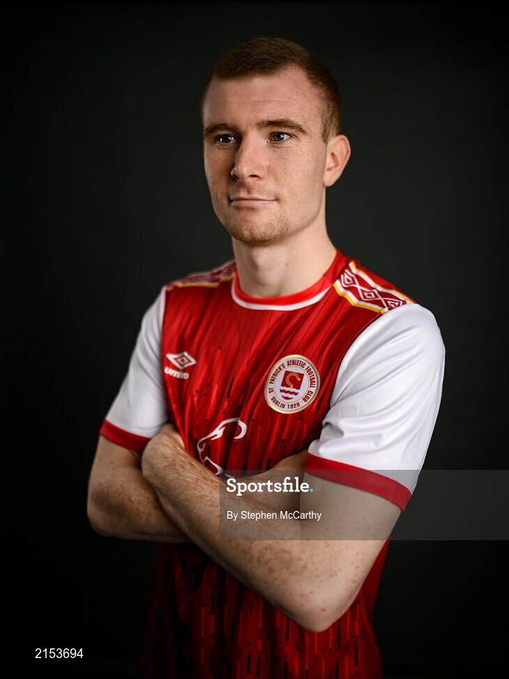 31 January 2022; Mark Doyle poses for a portrait during a St Patrick's Athletic squad portrait session at Ballyoulster United Football Club in Kildare. Photo by Stephen McCarthy/Sportsfile