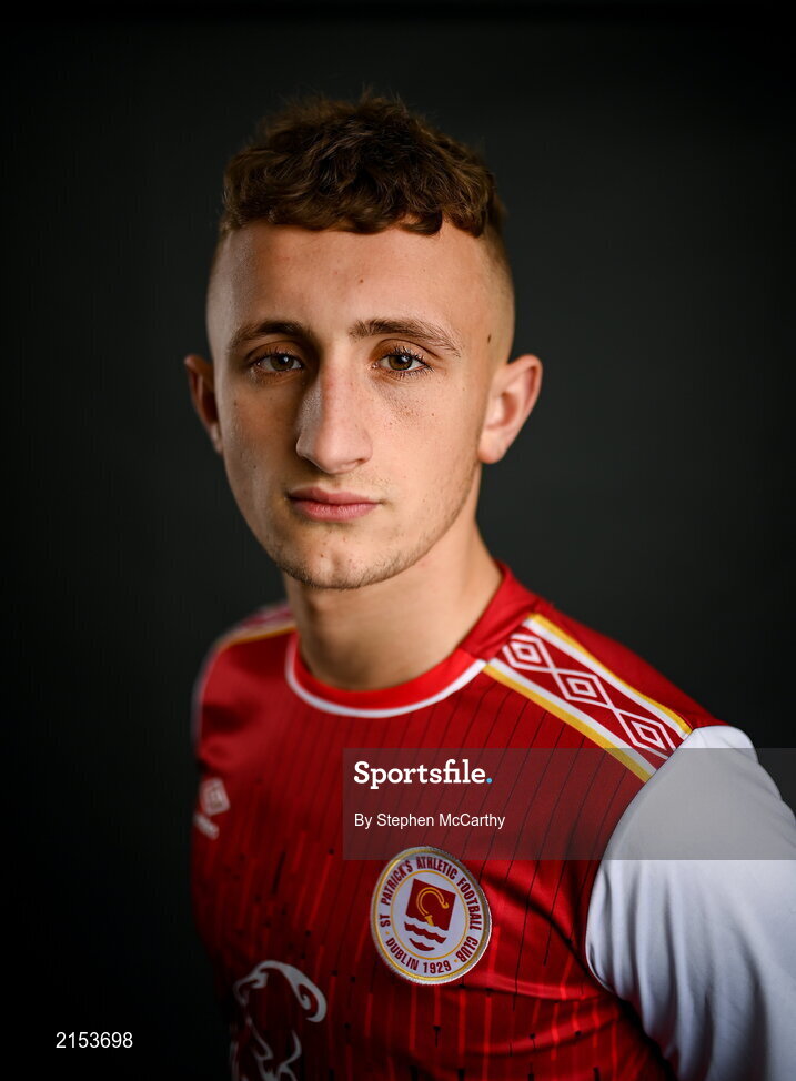 31 January 2022; Sam Curtis poses for a portrait during a St Patrick's Athletic squad portrait session at Ballyoulster United Football Club in Kildare. Photo by Stephen McCarthy/Sportsfile