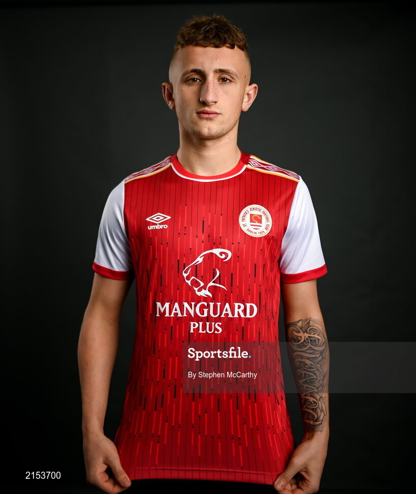 31 January 2022; Sam Curtis poses for a portrait during a St Patrick's Athletic squad portrait session at Ballyoulster United Football Club in Kildare. Photo by Stephen McCarthy/Sportsfile