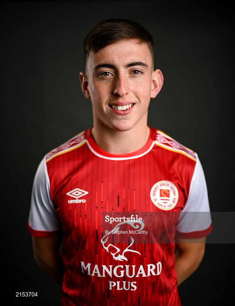 31 January 2022; Darragh Burns poses for a portrait during a St Patrick's Athletic squad portrait session at Ballyoulster United Football Club in Kildare. Photo by Stephen McCarthy/Sportsfile