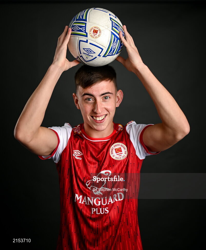 31 January 2022; Darragh Burns poses for a portrait during a St Patrick's Athletic squad portrait session at Ballyoulster United Football Club in Kildare. Photo by Stephen McCarthy/Sportsfile