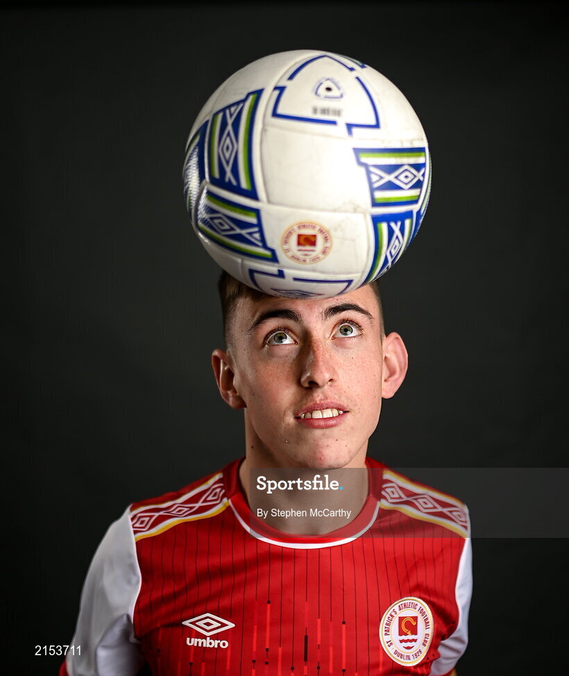 31 January 2022; Darragh Burns poses for a portrait during a St Patrick's Athletic squad portrait session at Ballyoulster United Football Club in Kildare. Photo by Stephen McCarthy/Sportsfile