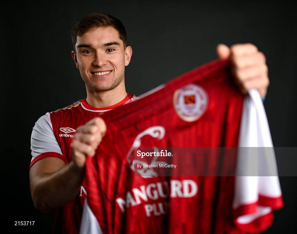 31 January 2022; Anto Breslin poses for a portrait during a St Patrick's Athletic squad portrait session at Ballyoulster United Football Club in Kildare. Photo by Stephen McCarthy/Sportsfile