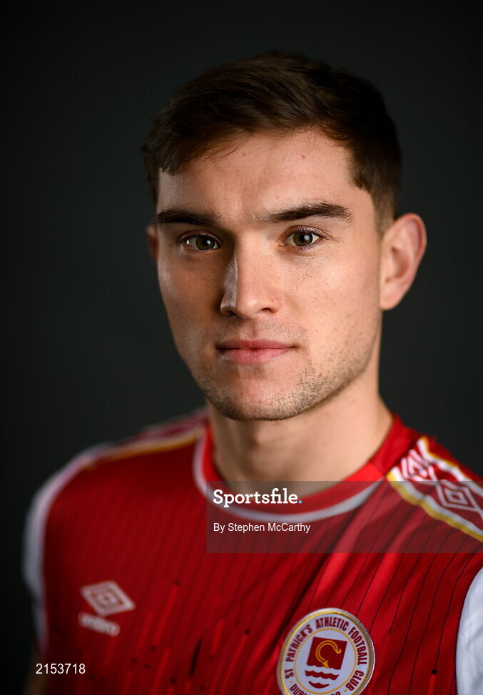 31 January 2022; Anto Breslin poses for a portrait during a St Patrick's Athletic squad portrait session at Ballyoulster United Football Club in Kildare. Photo by Stephen McCarthy/Sportsfile