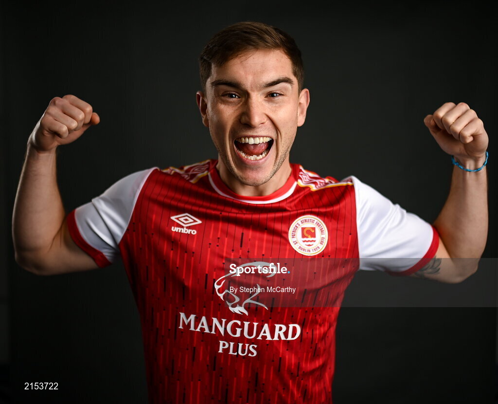 31 January 2022; Anto Breslin poses for a portrait during a St Patrick's Athletic squad portrait session at Ballyoulster United Football Club in Kildare. Photo by Stephen McCarthy/Sportsfile