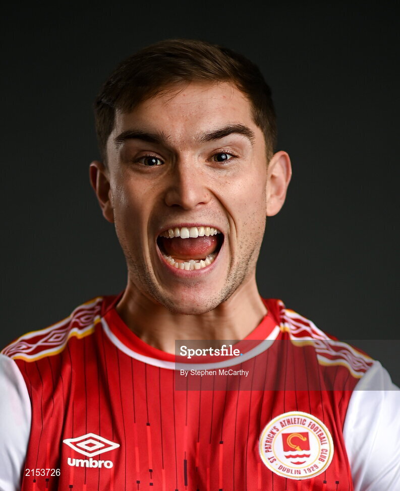 31 January 2022; Anto Breslin poses for a portrait during a St Patrick's Athletic squad portrait session at Ballyoulster United Football Club in Kildare. Photo by Stephen McCarthy/Sportsfile