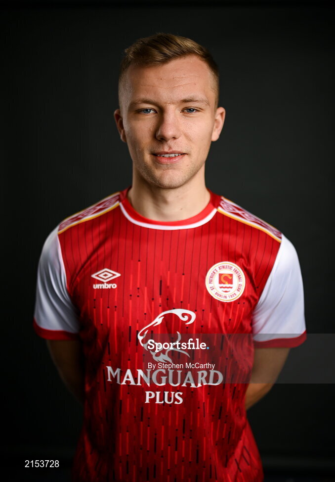 31 January 2022; Jamie Lennon poses for a portrait during a St Patrick's Athletic squad portrait session at Ballyoulster United Football Club in Kildare. Photo by Stephen McCarthy/Sportsfile
