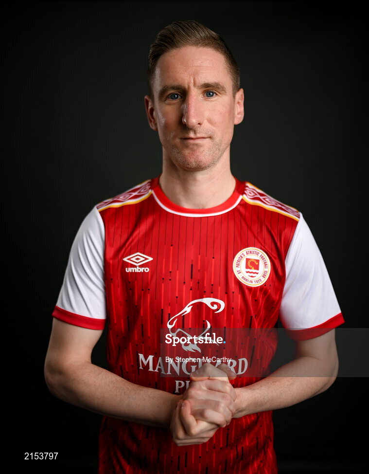 31 January 2022; Ian Bermingham poses for a portrait during a St Patrick's Athletic squad portrait session at Ballyoulster United Football Club in Kildare. Photo by Stephen McCarthy/Sportsfile