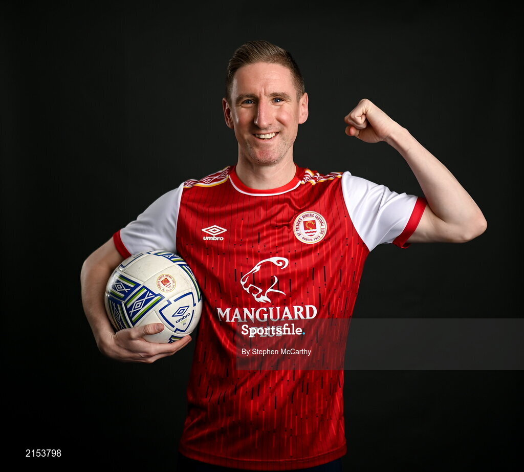 31 January 2022; Ian Bermingham poses for a portrait during a St Patrick's Athletic squad portrait session at Ballyoulster United Football Club in Kildare. Photo by Stephen McCarthy/Sportsfile