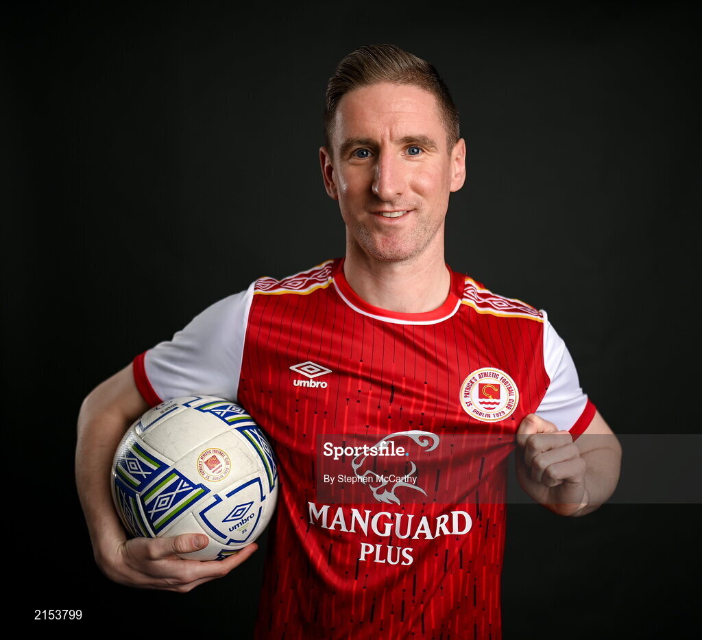 31 January 2022; Ian Bermingham poses for a portrait during a St Patrick's Athletic squad portrait session at Ballyoulster United Football Club in Kildare. Photo by Stephen McCarthy/Sportsfile