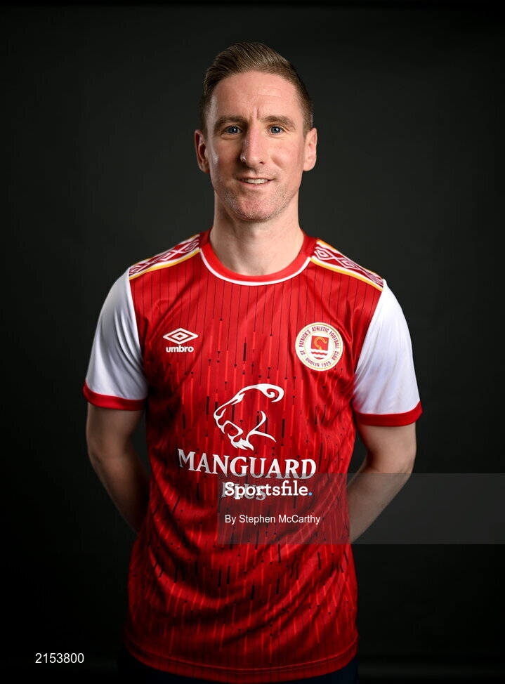 31 January 2022; Ian Bermingham poses for a portrait during a St Patrick's Athletic squad portrait session at Ballyoulster United Football Club in Kildare. Photo by Stephen McCarthy/Sportsfile