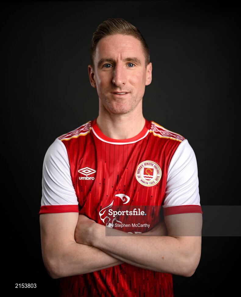 31 January 2022; Ian Bermingham poses for a portrait during a St Patrick's Athletic squad portrait session at Ballyoulster United Football Club in Kildare. Photo by Stephen McCarthy/Sportsfile