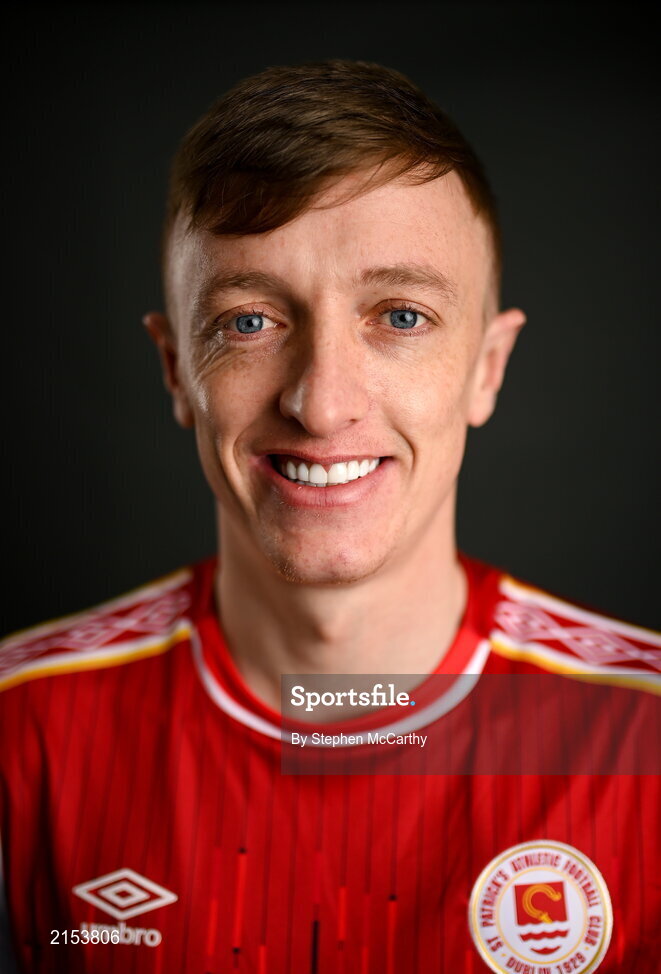 31 January 2022; Chris Forrester poses for a portrait during a St Patrick's Athletic squad portrait session at Ballyoulster United Football Club in Kildare. Photo by Stephen McCarthy/Sportsfile