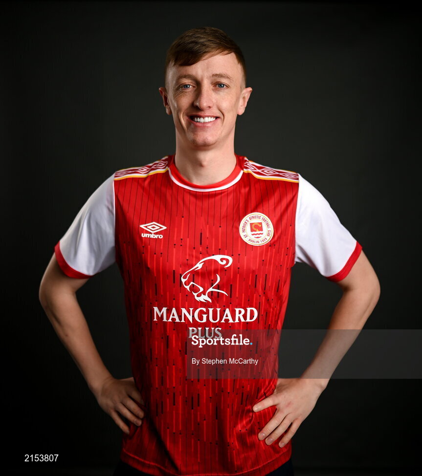 31 January 2022; Chris Forrester poses for a portrait during a St Patrick's Athletic squad portrait session at Ballyoulster United Football Club in Kildare. Photo by Stephen McCarthy/Sportsfile