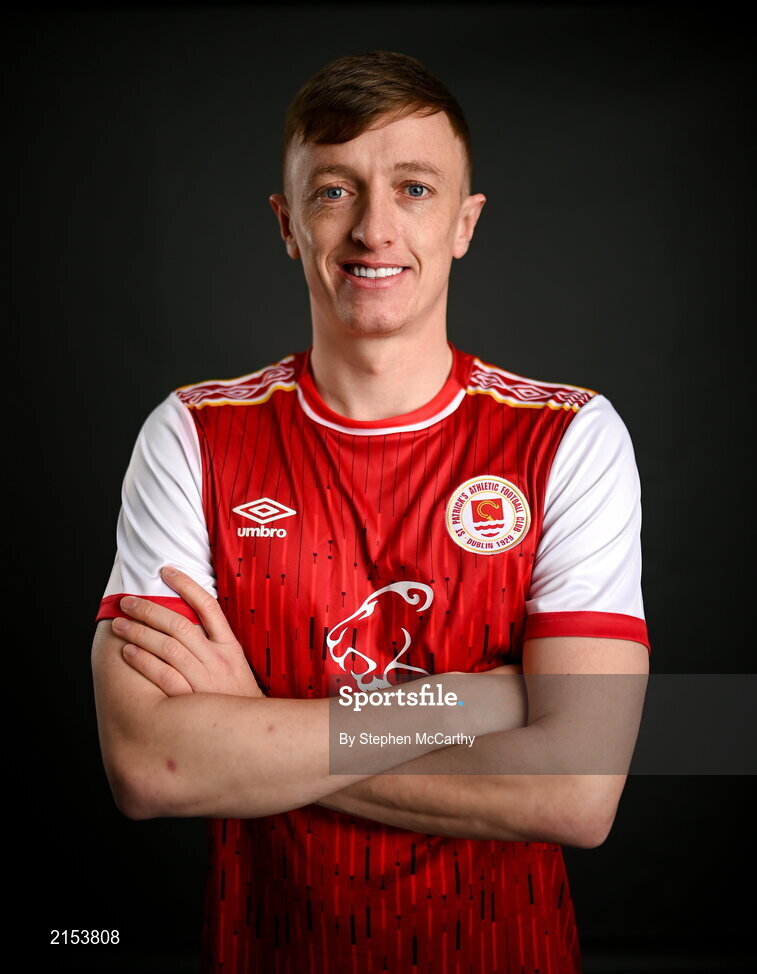 31 January 2022; Chris Forrester poses for a portrait during a St Patrick's Athletic squad portrait session at Ballyoulster United Football Club in Kildare. Photo by Stephen McCarthy/Sportsfile