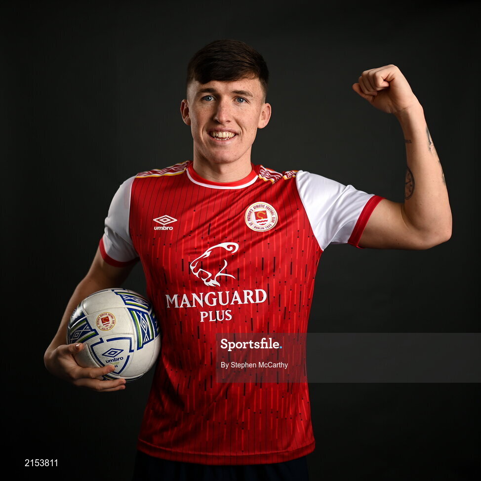 31 January 2022; Joe Redmond poses for a portrait during a St Patrick's Athletic squad portrait session at Ballyoulster United Football Club in Kildare. Photo by Stephen McCarthy/Sportsfile
