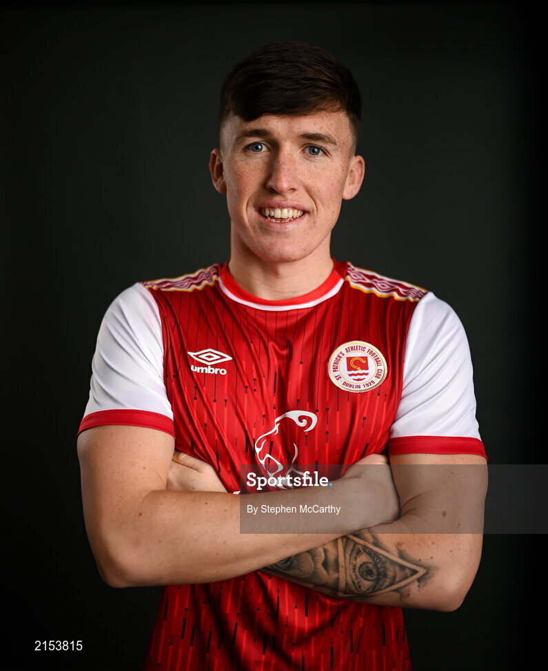 31 January 2022; Joe Redmond poses for a portrait during a St Patrick's Athletic squad portrait session at Ballyoulster United Football Club in Kildare. Photo by Stephen McCarthy/Sportsfile