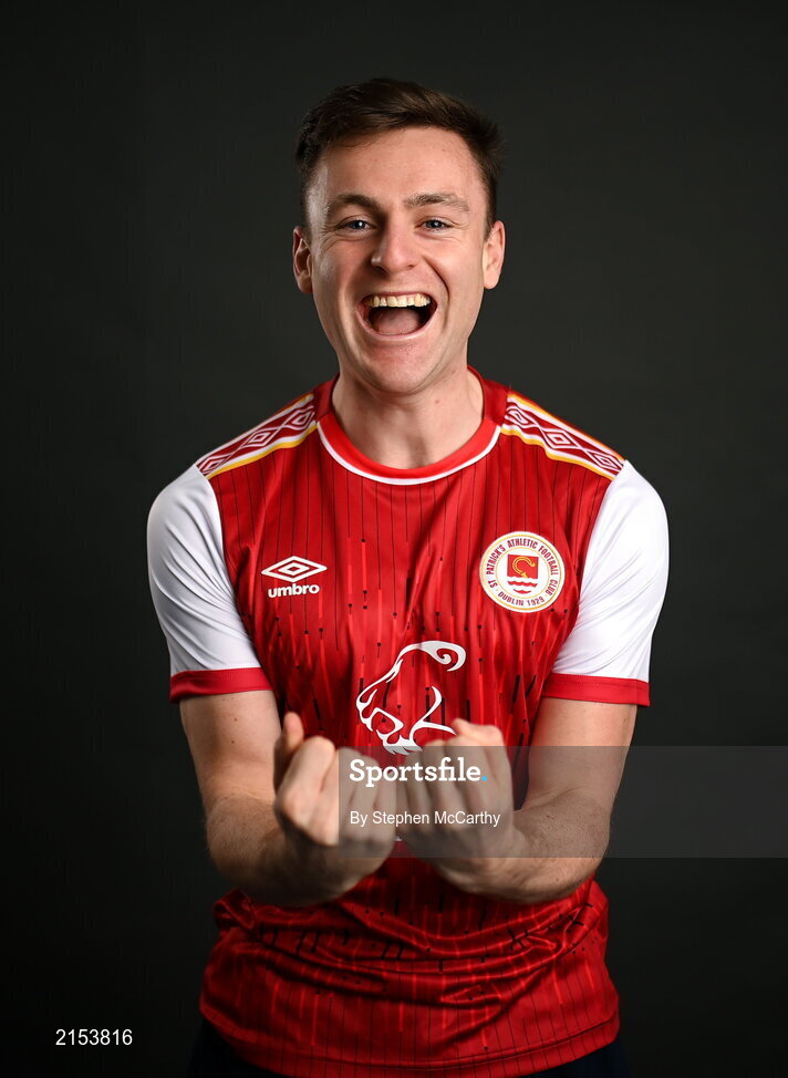 31 January 2022; Jason McClelland poses for a portrait during a St Patrick's Athletic squad portrait session at Ballyoulster United Football Club in Kildare. Photo by Stephen McCarthy/Sportsfile