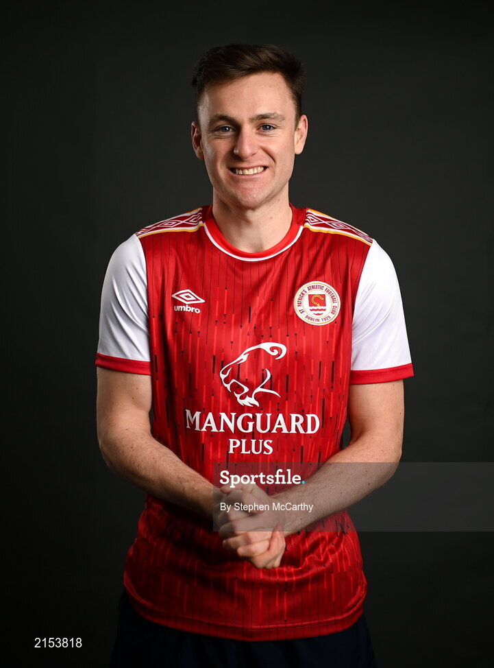 31 January 2022; Jason McClelland poses for a portrait during a St Patrick's Athletic squad portrait session at Ballyoulster United Football Club in Kildare. Photo by Stephen McCarthy/Sportsfile