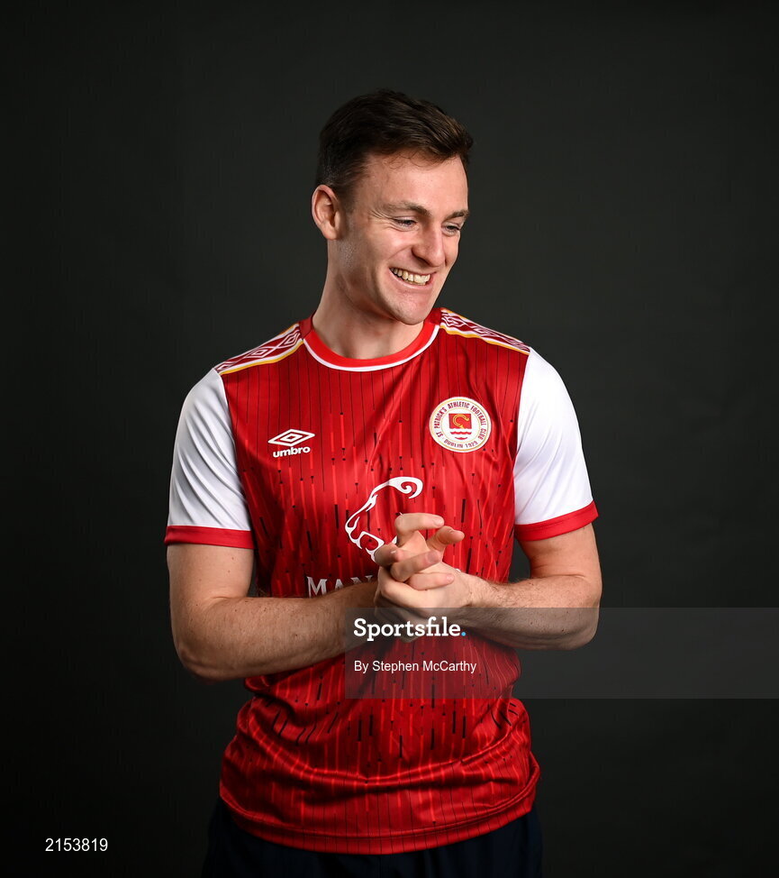 31 January 2022; Jason McClelland poses for a portrait during a St Patrick's Athletic squad portrait session at Ballyoulster United Football Club in Kildare. Photo by Stephen McCarthy/Sportsfile