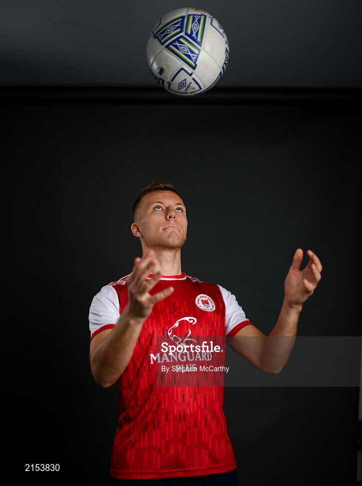 31 January 2022; Jamie Lennon poses for a portrait during a St Patrick's Athletic squad portrait session at Ballyoulster United Football Club in Kildare. Photo by Stephen McCarthy/Sportsfile